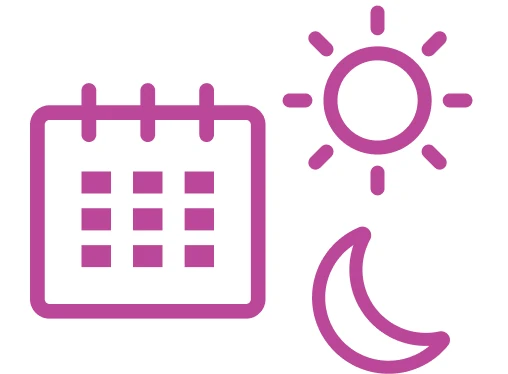 Day night scheduling digital signage automation calendar
