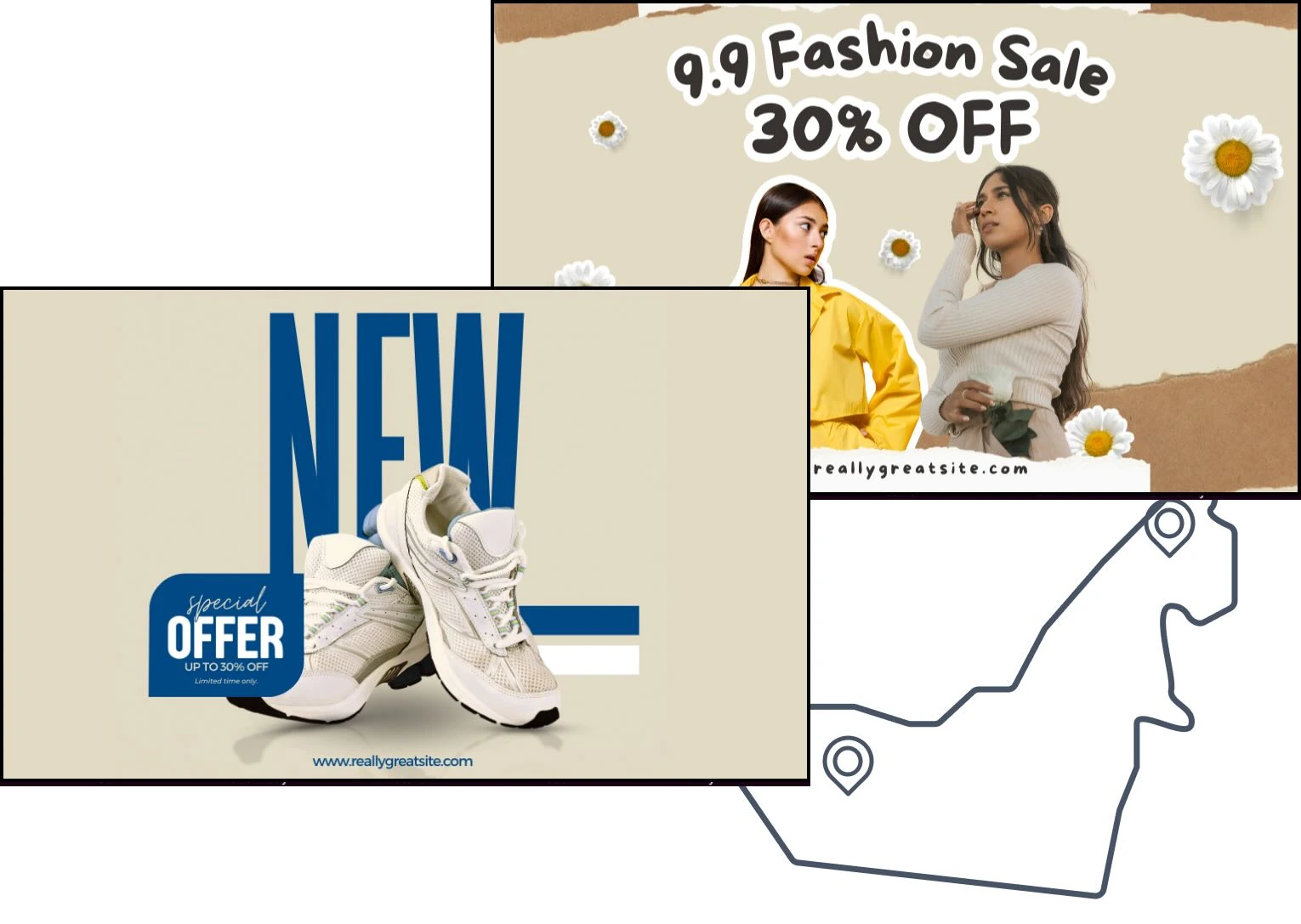 Retail fashion sale digital signage promotion discount