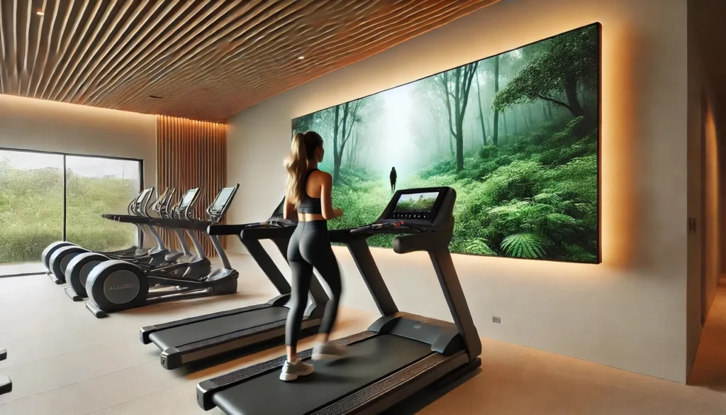 Fitness club promotion digital signage screen showing discount offer