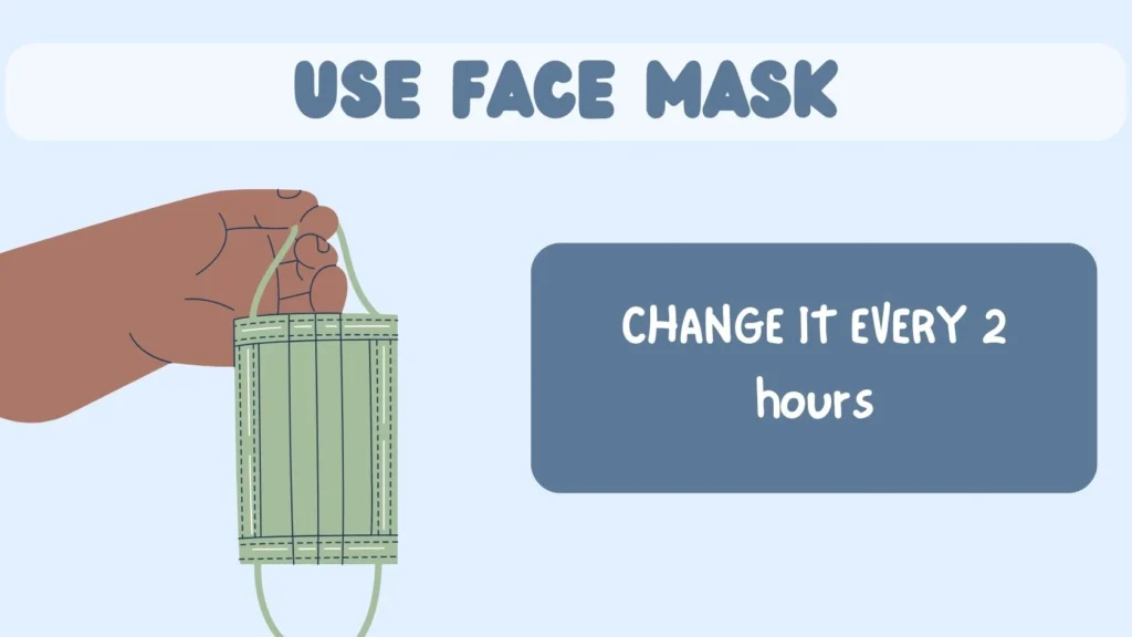 Face mask safety reminder digital signage in public space