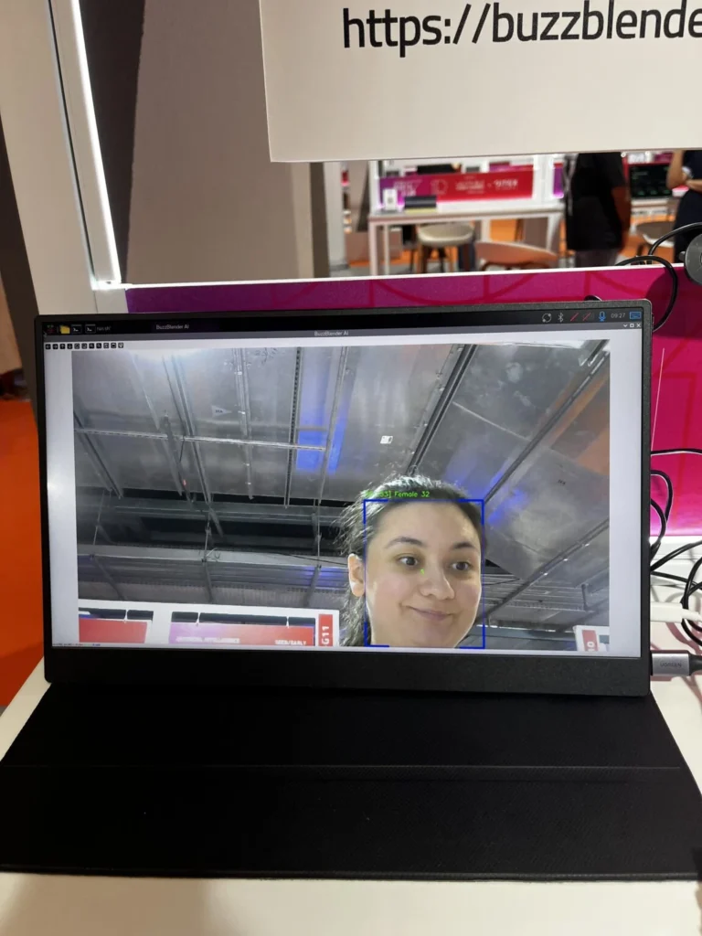 Buzzblender AI analyzing viewer attention and gaze on digital signage screen