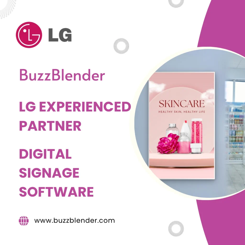 Buzzblender LG experienced partner digital signage software webOS