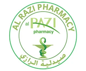 Al razi pharmacy logo branding healthcare digital signage case