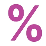 Discount percentage icon digital signage promotions savings