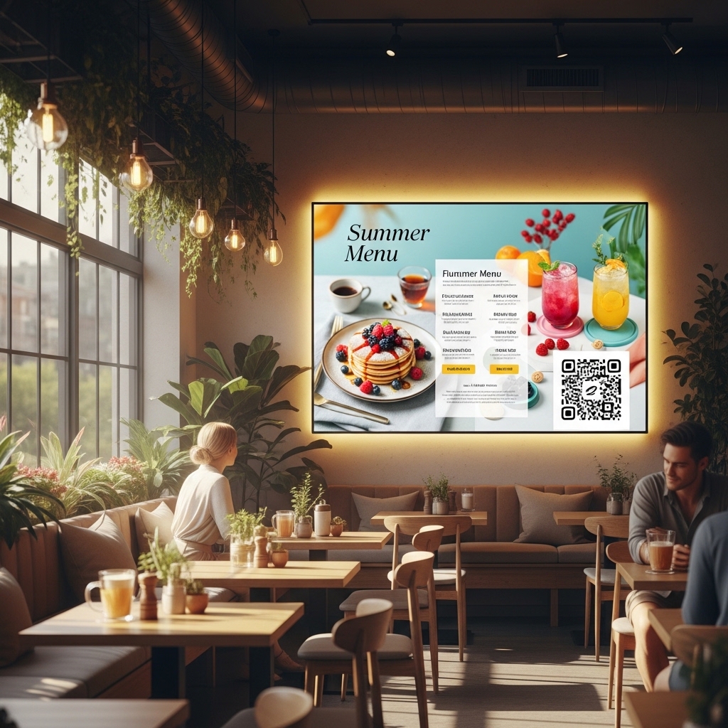 QR code for the menu promotion