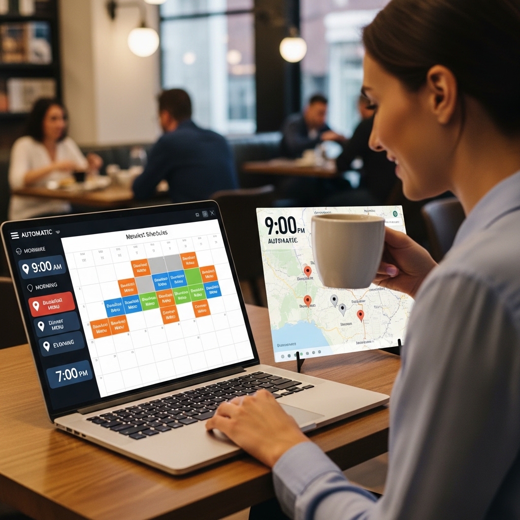 remote content scheduling from the laptop
