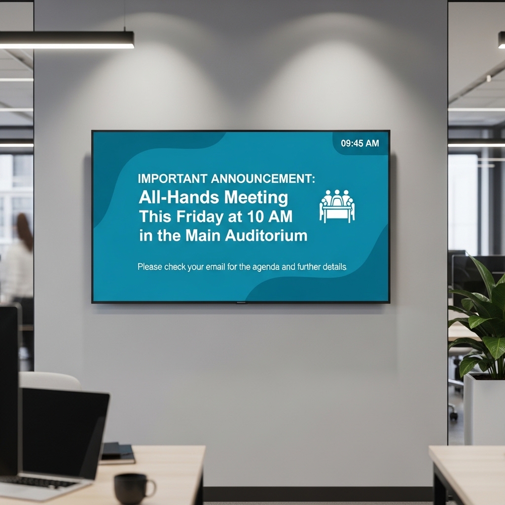 example of content scheduling: office