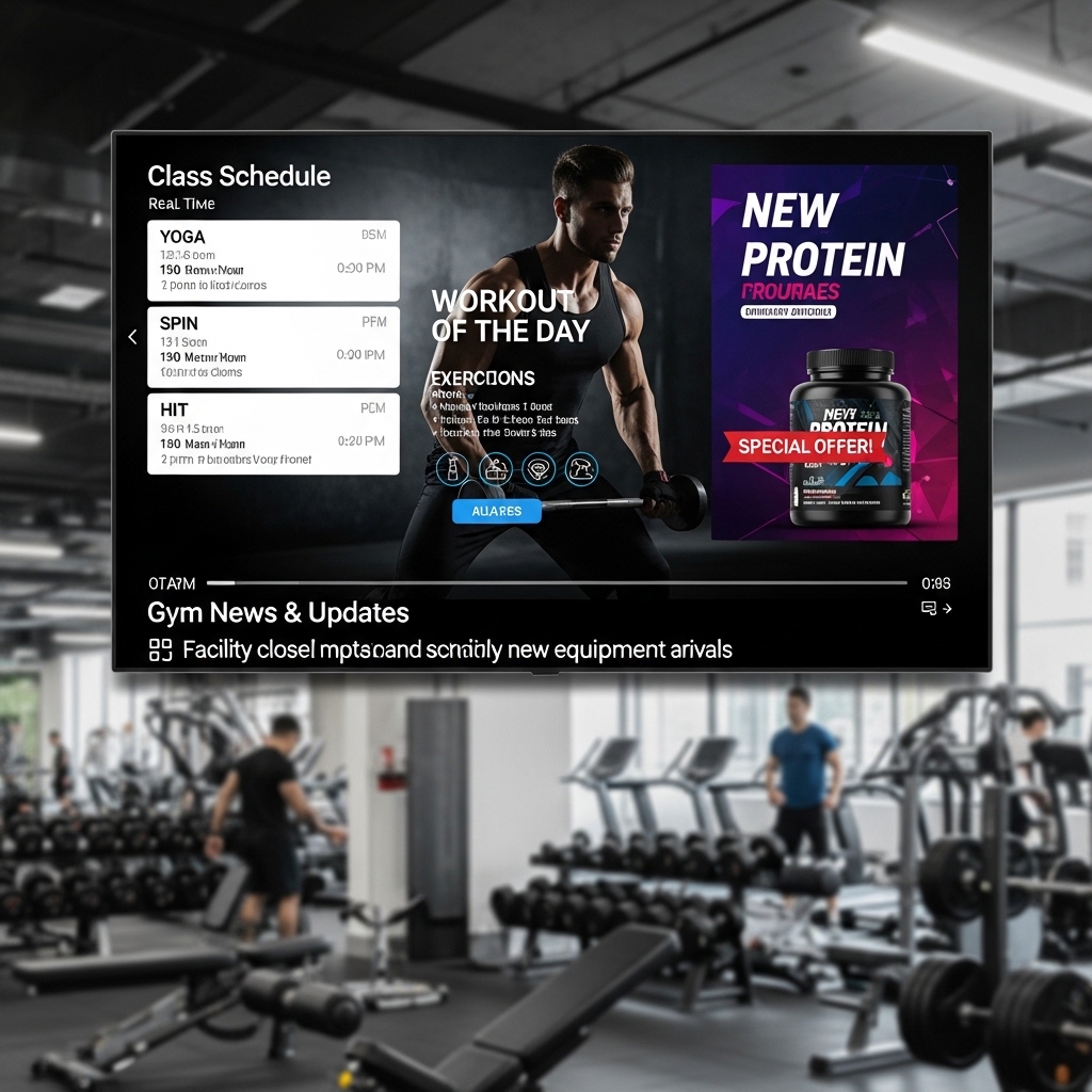 digital signage software for gyms