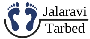 Jalaravi tarbed logo with footprints icon for digital signage case