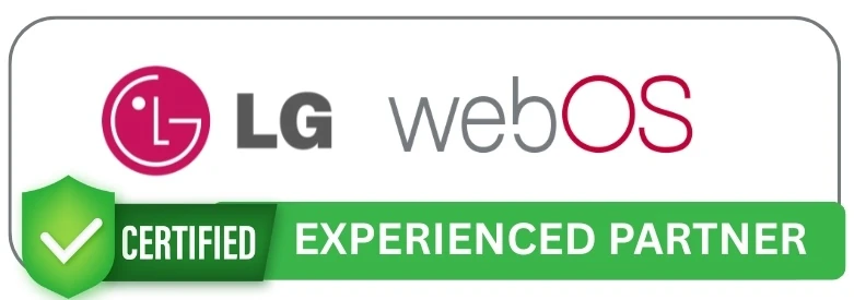 LG WebOS certified partner digital signage software badge