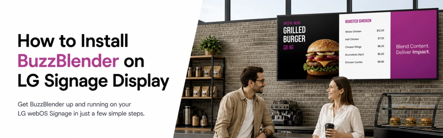 How to Install Digital Signage on LG. $5 Screen/Month
