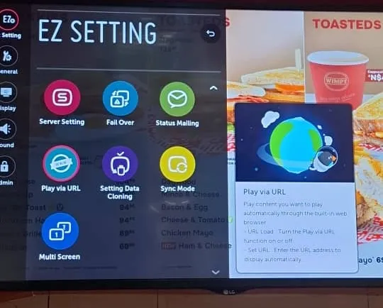 Set Buzzblender on LG Screen