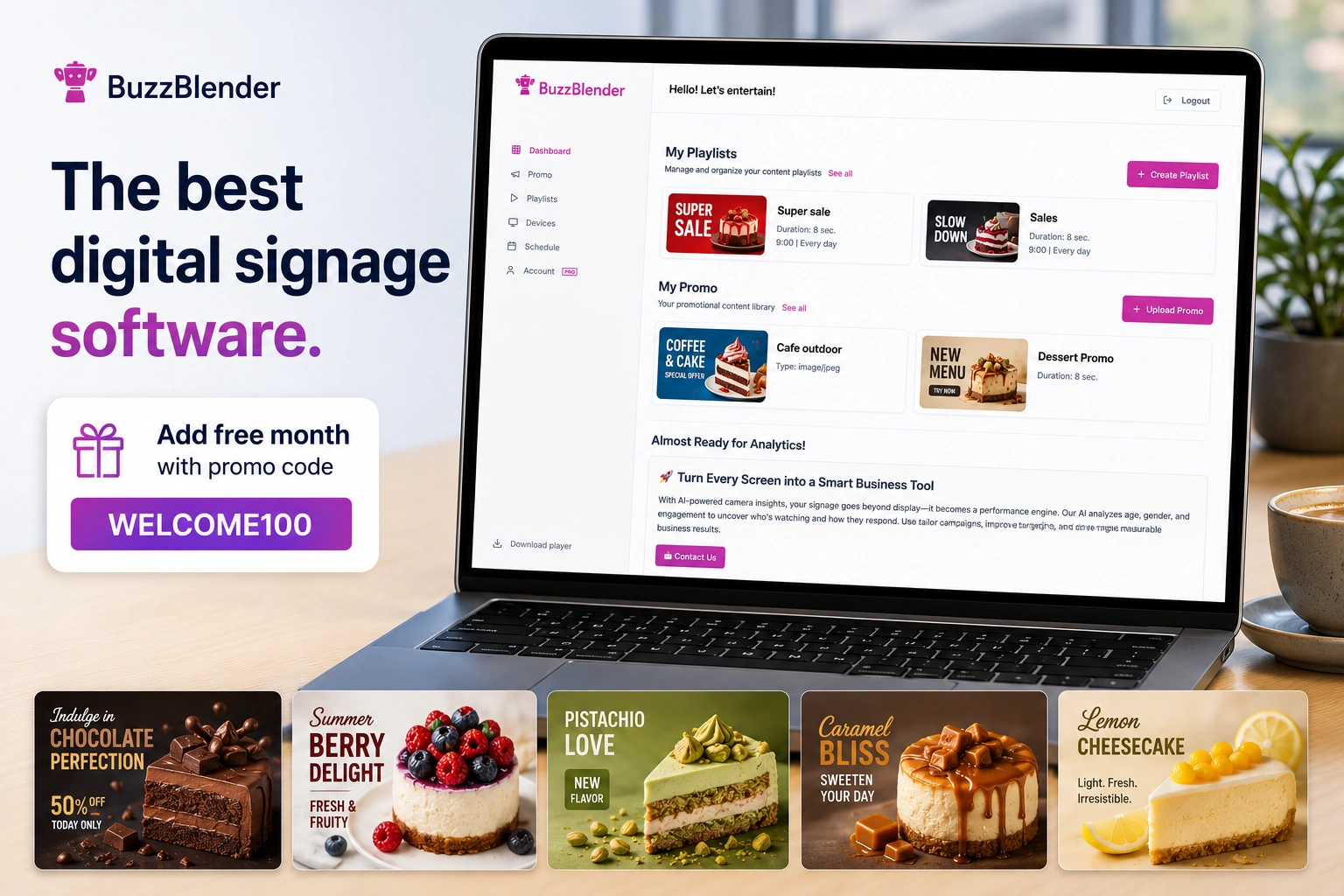 Buzzblender admin panel interface